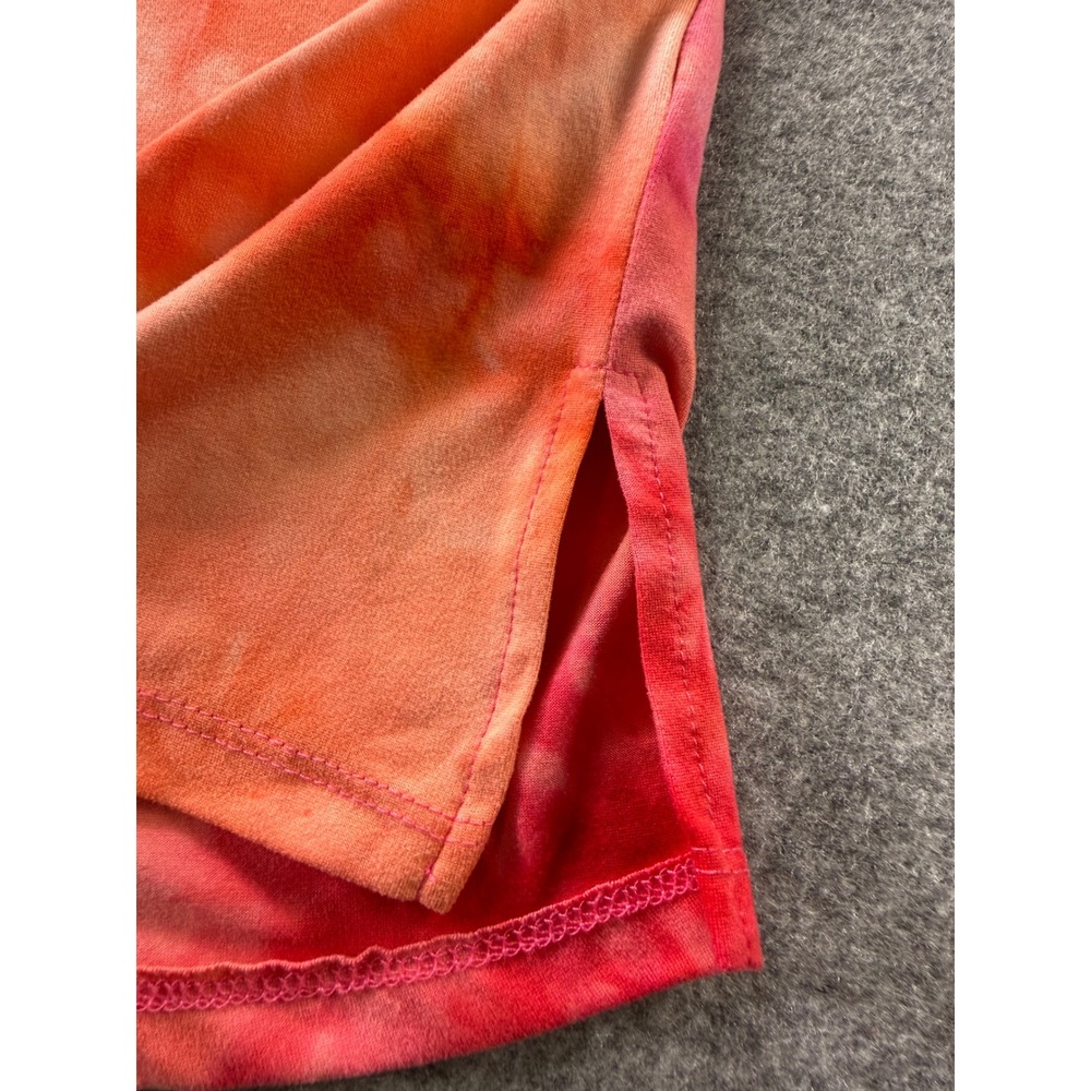 Zella Tie-Dye T-Shirt Womens XL Pink Orange Short Sleeve Athleisure Tee - Picture 7 of 9